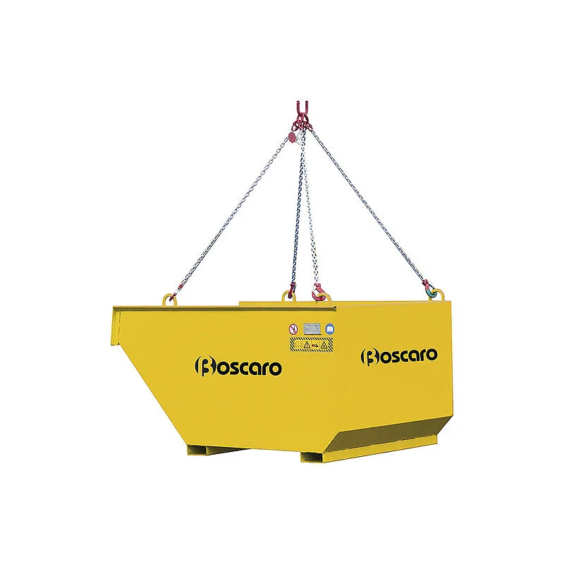 Contenedor escombros con maniobra de cadenas